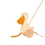 Дървена играчка за бутане, Пеликан